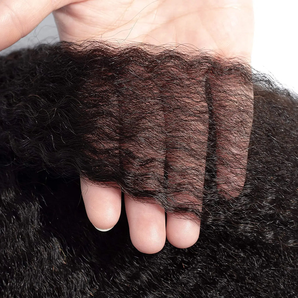 Kinky Straight Human Hair Bundles Deal 100% Human Hair (3 bundles)